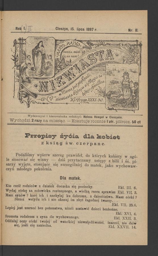 Niewiasta. Rok 2, 1897, numer 11
